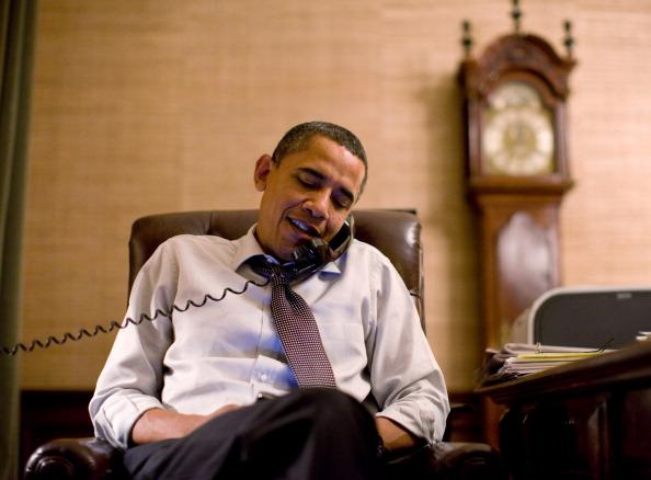 U.S. President Barack Obama Makes Election Night Call To Rep. John Boehner