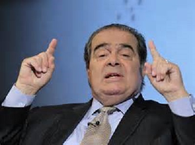 "Look where I'm pointing. That's where our laws should be made!" Antonin Scalia