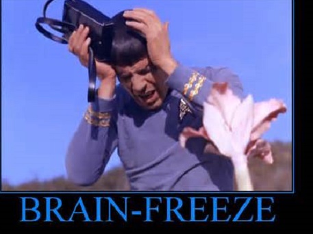 Brain freeze can strike on any planet